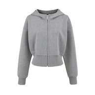 Damen Sportliche Kapuzenjacke mit lässigem Schnitt und praktischen Reißverschlusstaschen WW