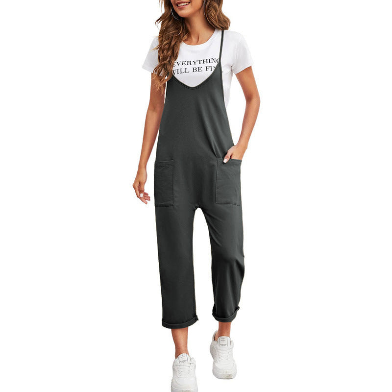 Damen entspannter Jumpsuit mit praktischen Taschen und lässigem Schnitt WW