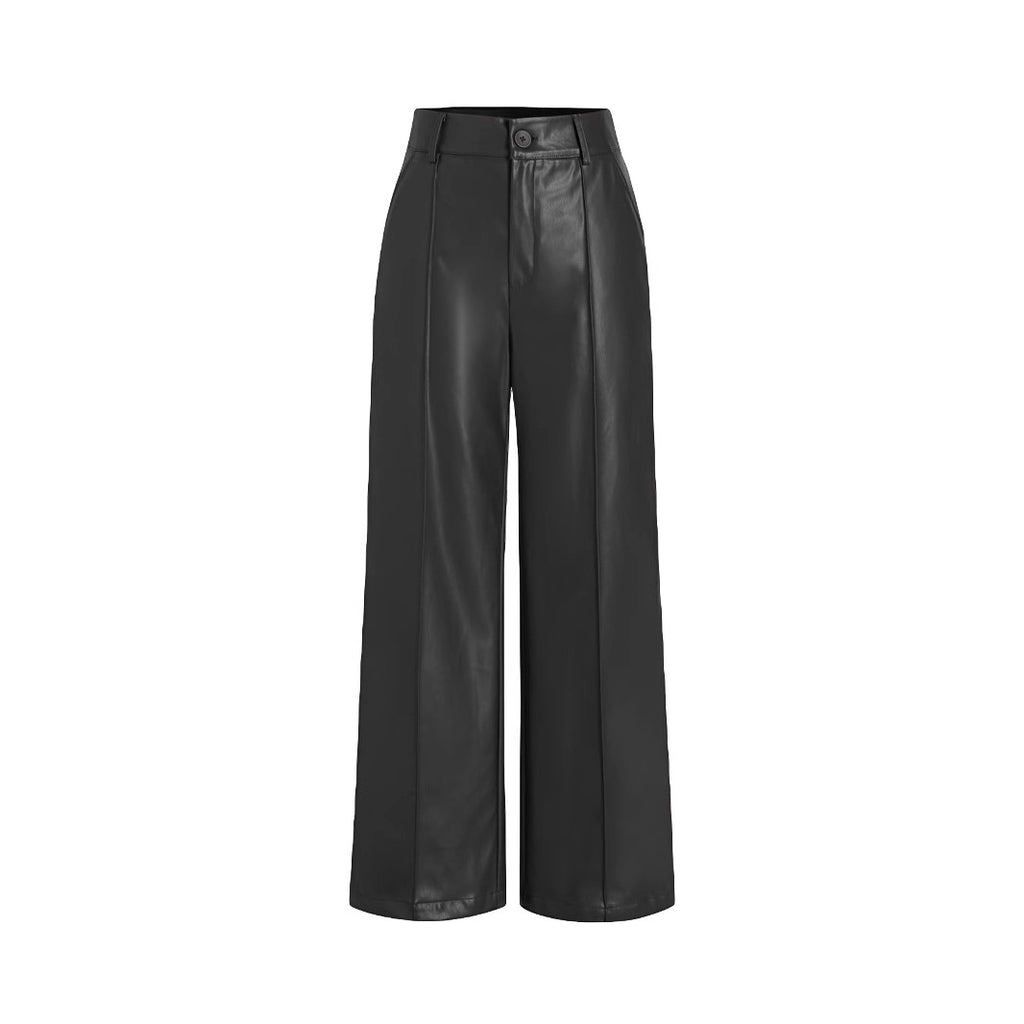 Damen elegante Culotte aus hochwertigem Kunstleder WW