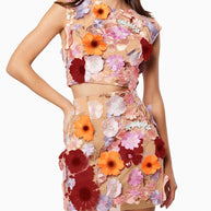 WW | Ärmelloses Crop Top Bodycon Rock Zweiteiliges Set