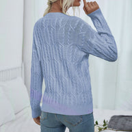 Damen Strickpullover mit trendy Zopfmuster WW