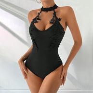 Damen Body mit elegantem Spitzendetail W&W