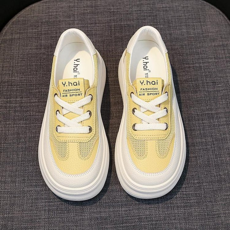 Damen bequeme Plateau-Sneaker aus atmungsaktivem Material WW