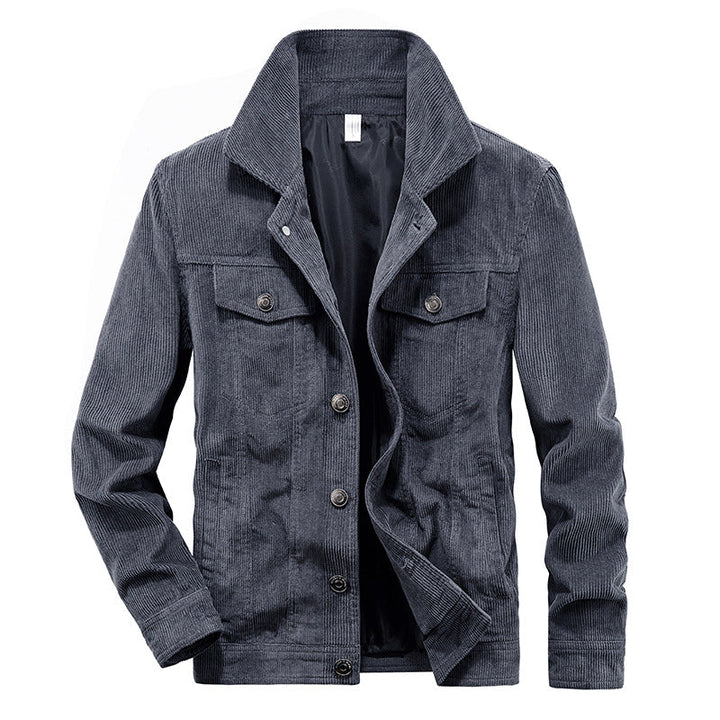 W&W Mode | Lässig Langärmelig Kordjacke mit Knöpfen