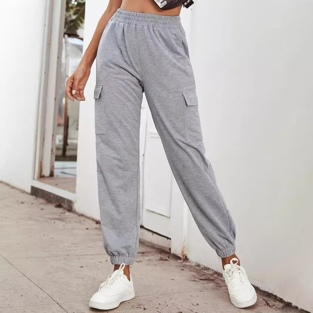 Damen Cargo-Hose mit elastischem Bund und praktischen Seitentaschen WW