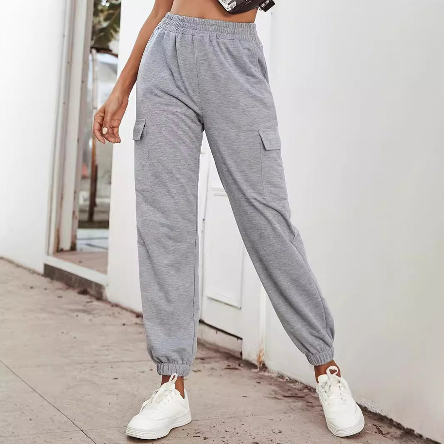 Damen Cargo-Hose mit elastischem Bund und praktischen Seitentaschen WW