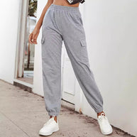 Damen Cargo-Hose mit elastischem Bund und praktischen Seitentaschen WW