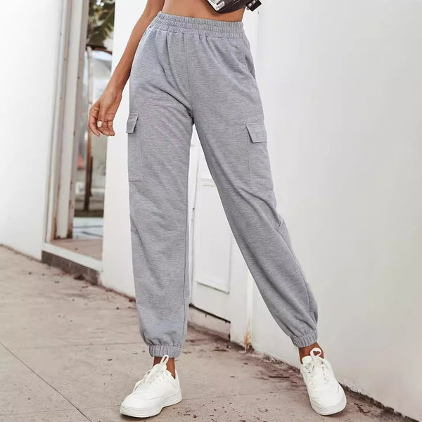 Damen Cargo-Hose mit elastischem Bund und praktischen Seitentaschen WW