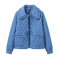 Damen Steppjacke mit großem Kragen und praktischen Taschen WW