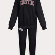 Damen Sportliches Sweatshirt und Jogginghose Set WW