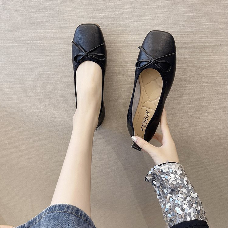 Damen Ballerinas mit elegantem Schleifen-Detail und hochwertigem Leder W&W