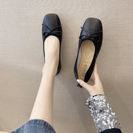 Damen Ballerinas mit elegantem Schleifen-Detail und hochwertigem Leder W&W