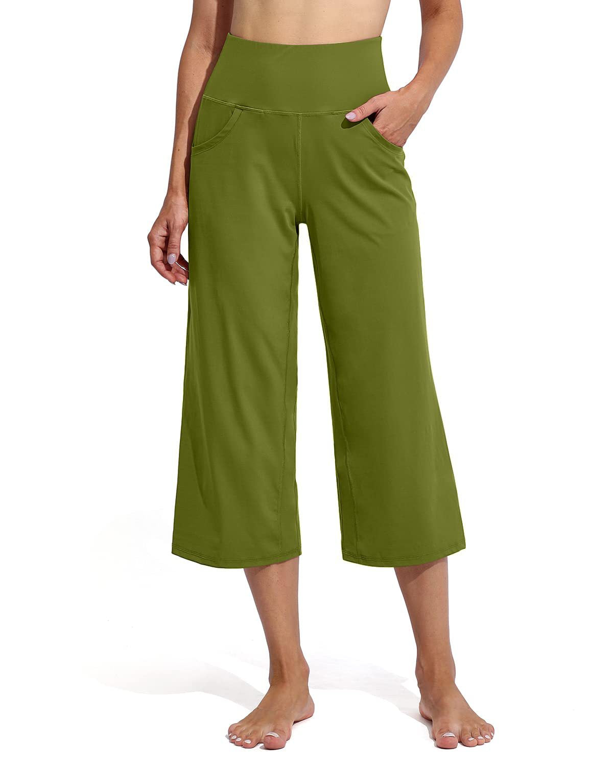 Damen Bequeme Sportliche Culotte mit hohem Bund und praktischen Taschen WW