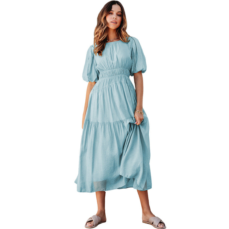 Damen Midikleid mit schickem Volant und Rüschendetails WW