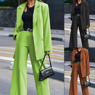 Damen Oversized Blazer und weite Hose Kombination WW