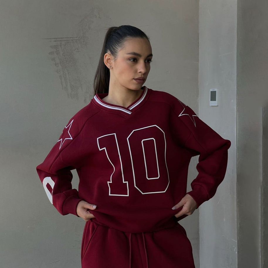 Damen Sportliches Freizeitanzug mit weitem Schnitt und lässigem Design WW