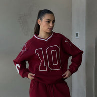 Damen Sportliches Freizeitanzug mit weitem Schnitt und lässigem Design WW