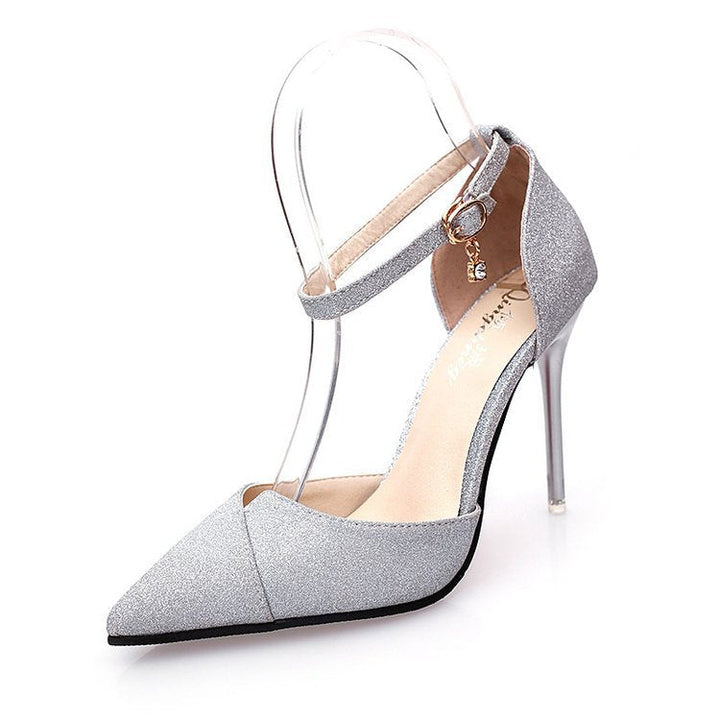 Damen Glitzernde Pumps mit Riemchen W&W Mode