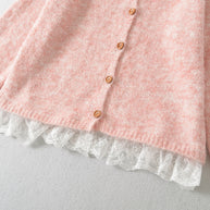 Damen Strickjacke mit elegante Spitzenverzierung WW