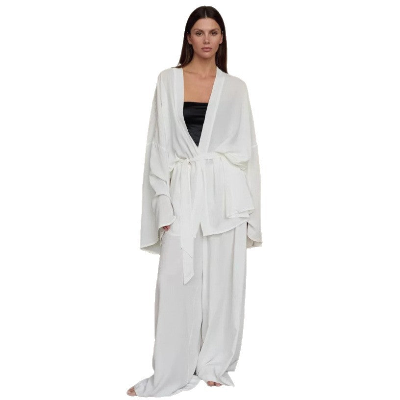 Damen elegantes Lounge-Set aus softem Material mit weitem Schnitt W&W Mode