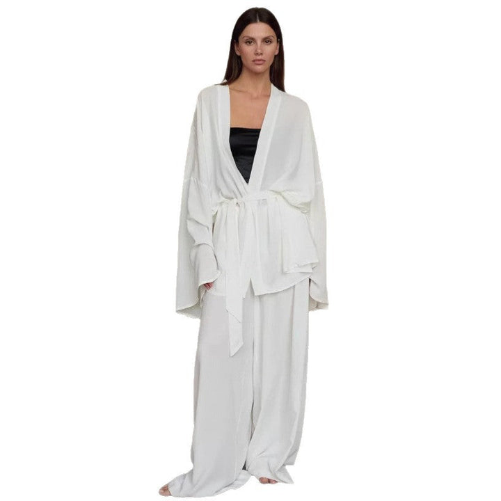 Damen elegantes Lounge-Set aus softem Material mit weitem Schnitt W&W Mode