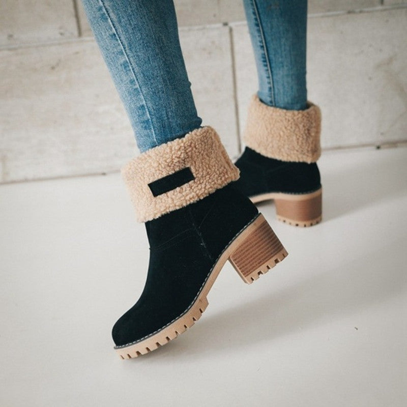 Damen Bequeme Stiefeletten mit wärmendem Futter WW