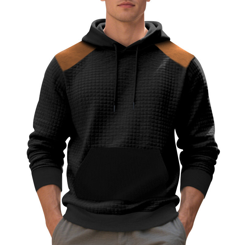 Herren Hoodie mit strukturiertem Stoff und kontrastierenden Details WW
