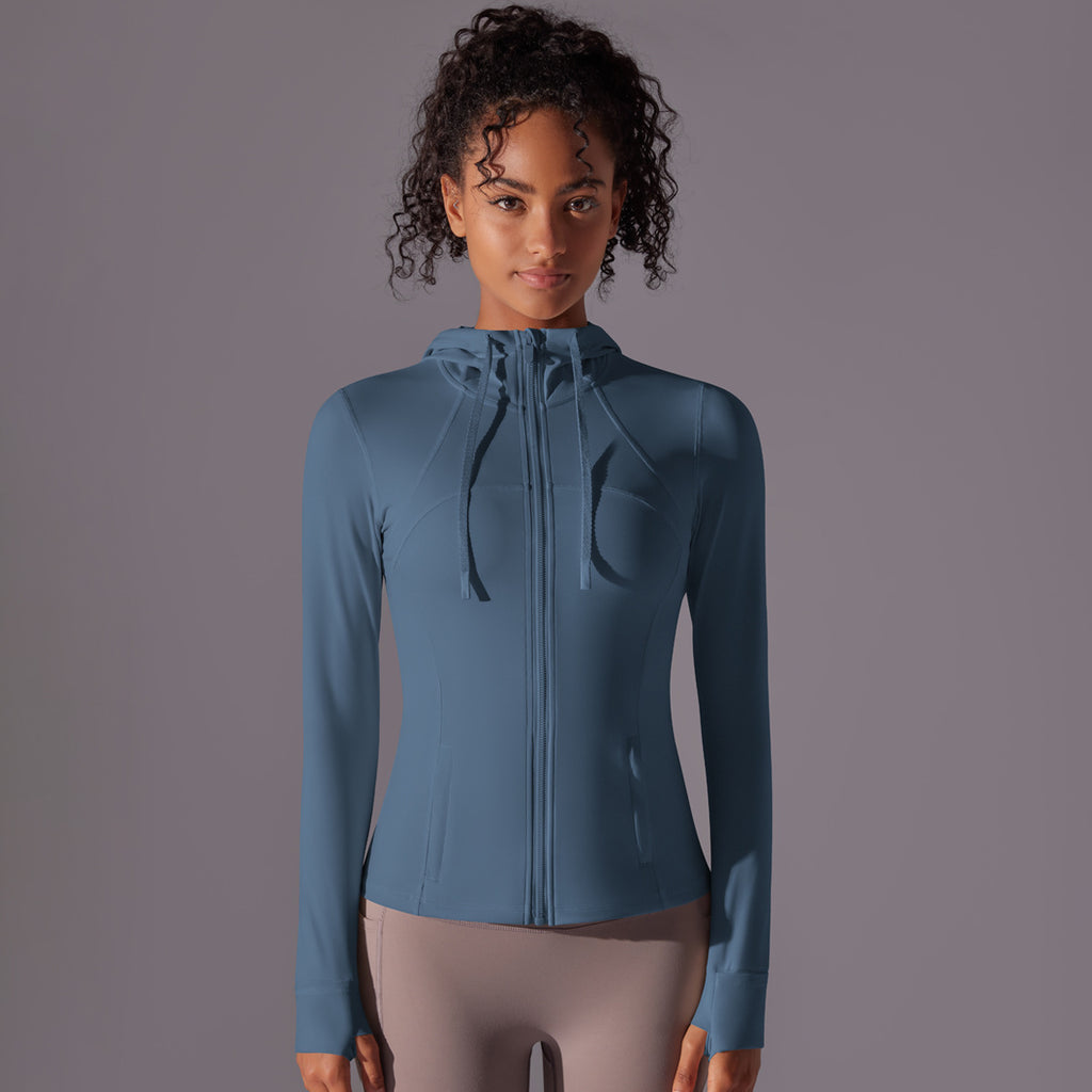 Damen Funktionsjacke mit leichtem Mesh-Einsatz und verstellbarem Kapuzenbereich WW