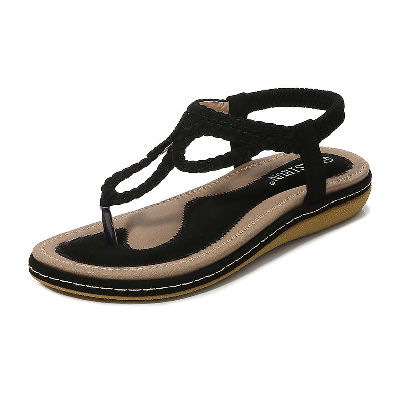 Damen Bequeme Zehentrenner mit geflochtenem Design WW