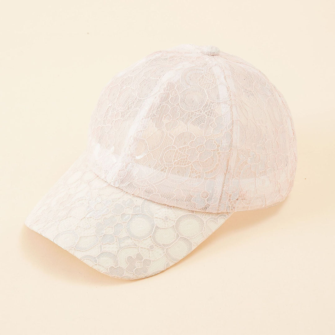 Damen Baseballmütze mit elegantem Spitzenmuster und atmungsaktiver Struktur W&W Mode