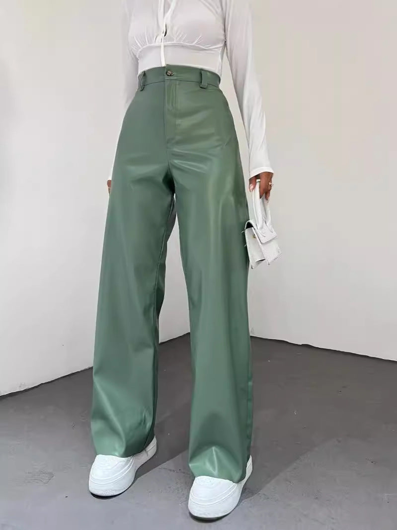 Damen Weite Hochbundhose aus leichtem Material mit eleganter Passform WW