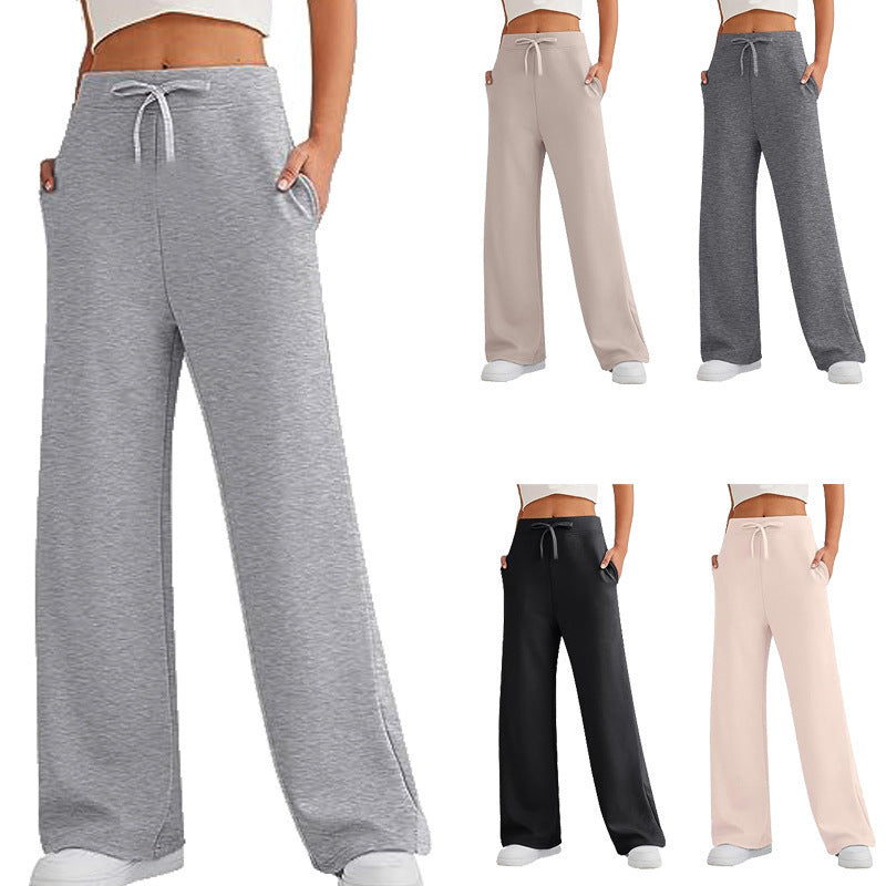 Damen Bequeme Freizeithosen mit weitem Bein WW