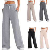 Damen Bequeme Freizeithosen mit weitem Bein WW