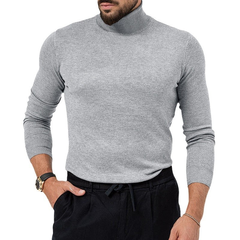 Herren eleganter Rollkragenpullover aus softem Material WW