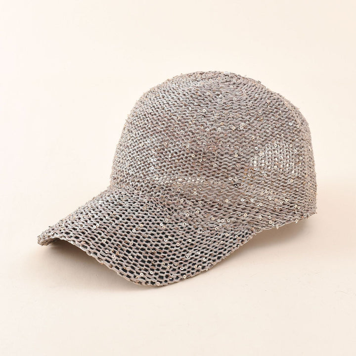 Damen Glitzernde Baseballmütze mit Netzstruktur W&W Mode