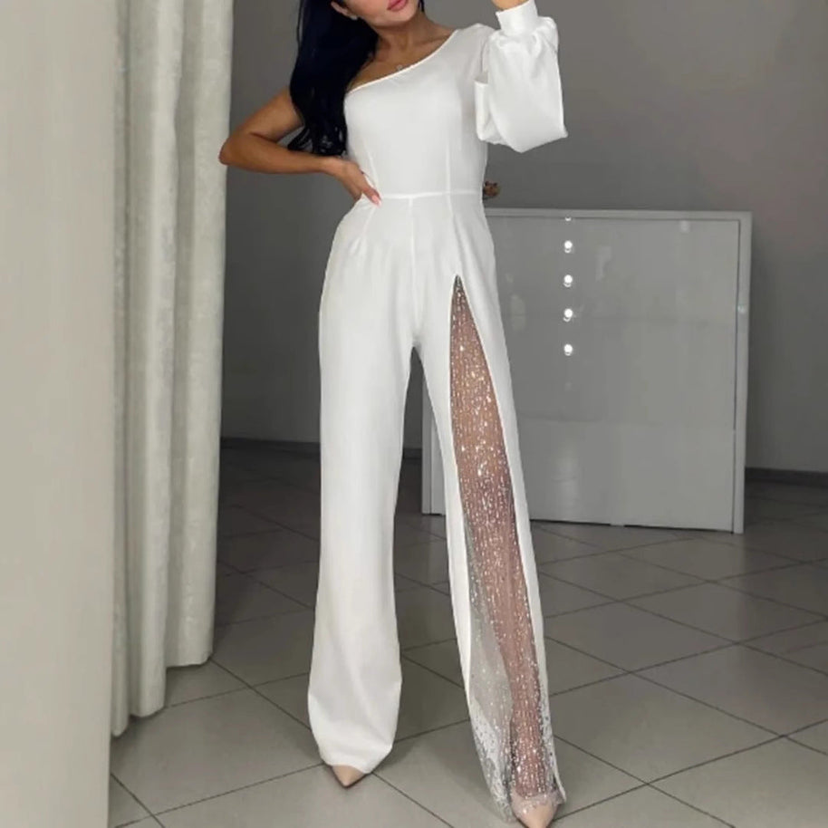 WW | Sexy einseitiger High-Slit-Jumpsuit