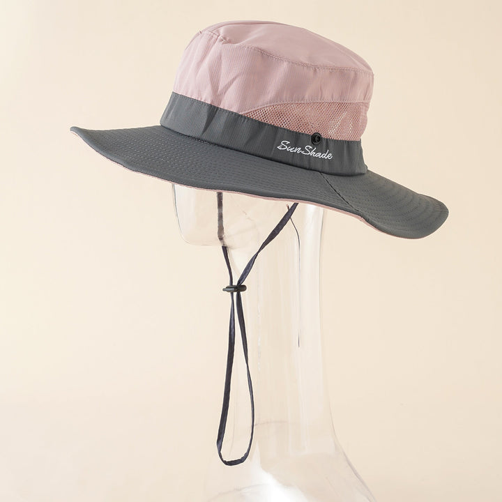 Damen Sonnenschutz-Hut mit verstellbarem Kinnband und atmungsaktiver Netzstruktur W&W Mode