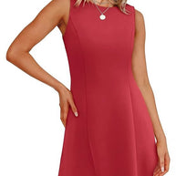 Damen A-Linien Kleid aus hochwertigem Stoff mit ergonomischem Schnitt WW
