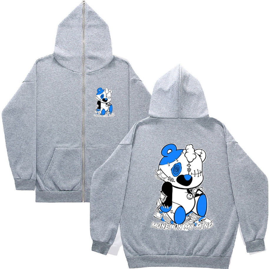 Damen bequemer Kapuzenpullover mit auffälligem Grafikdruck WW
