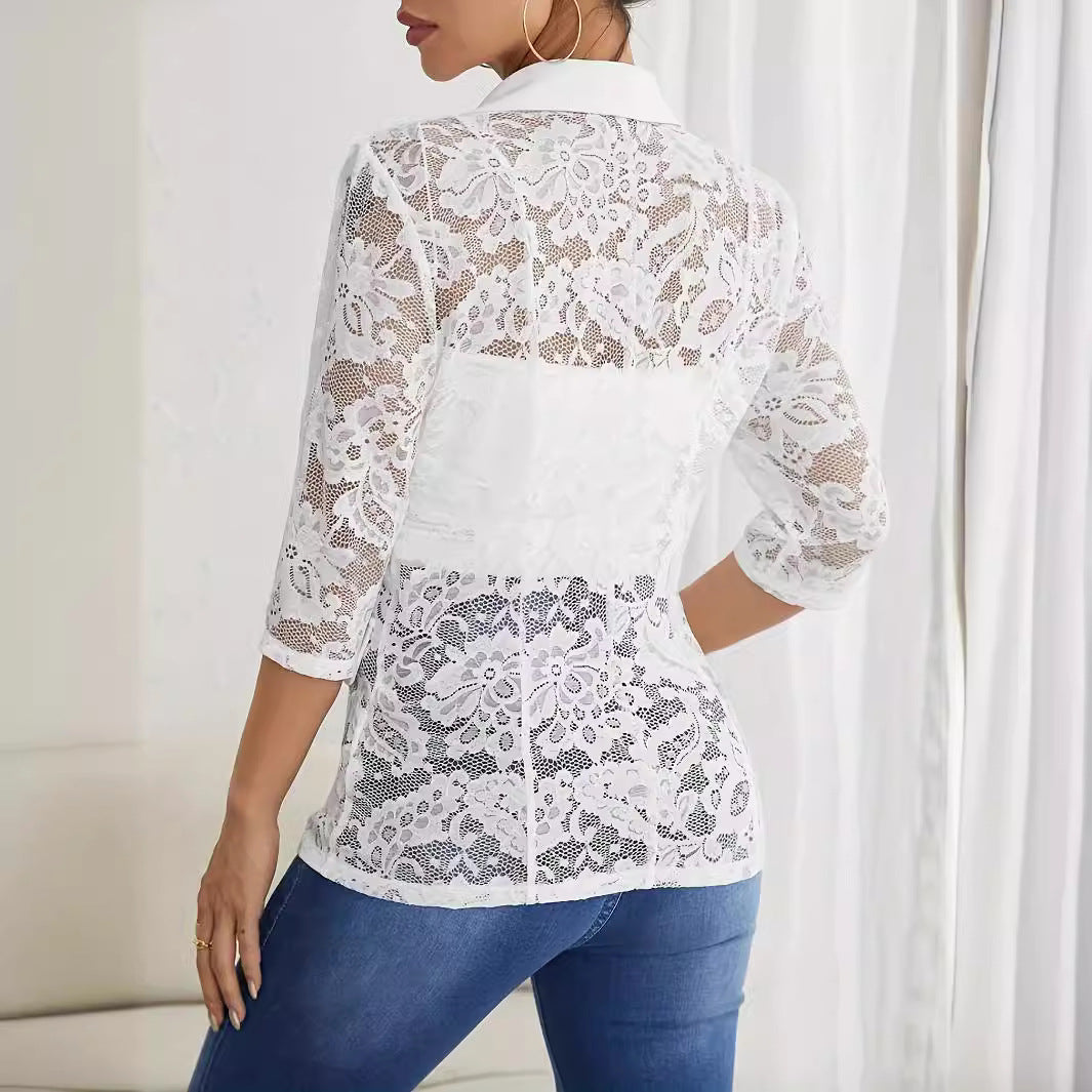 W&W Mode | Spitzenbesatz Kleine Blazer-Oberteil
