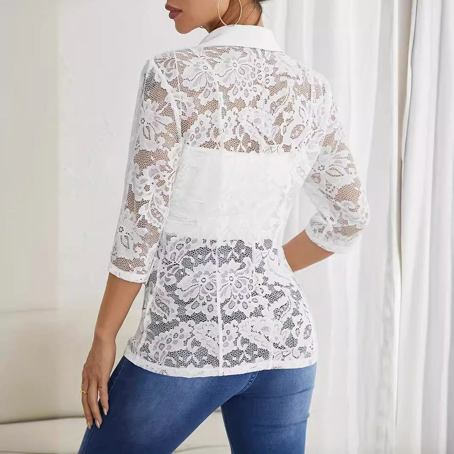 WW | Spitzenbesatz Kleine Blazer-Oberteil