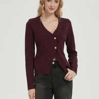 Damen Strickjacke mit eleganten Knopfdetails WW