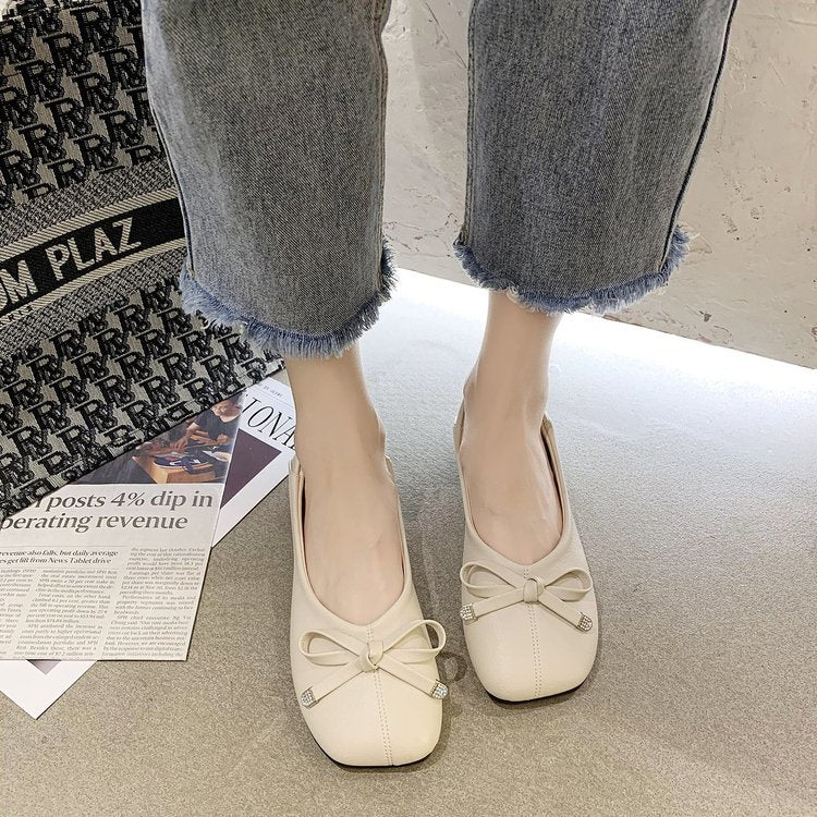 Damen Ballerinas mit dekorativem Schleifen-Detail und rutschfester Sohle W&W Mode
