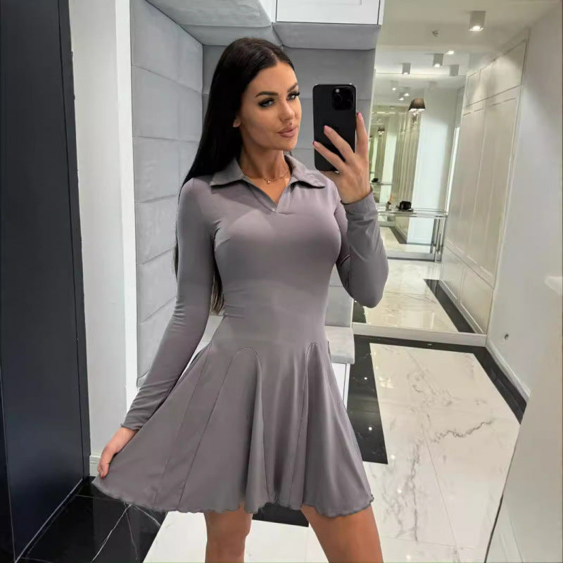 Damen Polo Kleid mit Schwingrock WW