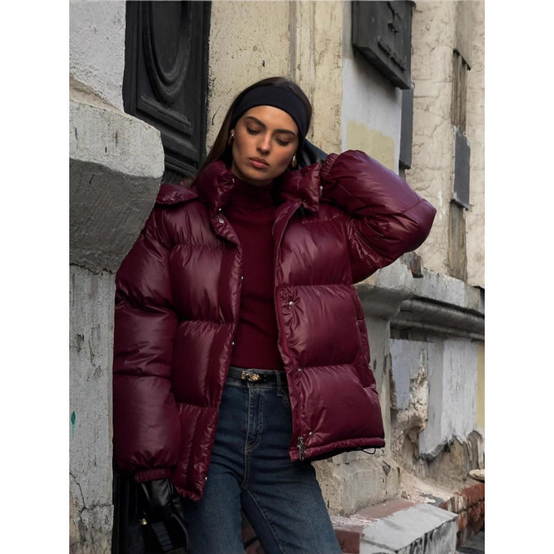 Damen Steppjacke mit glänzender Oberflächenstruktur WW