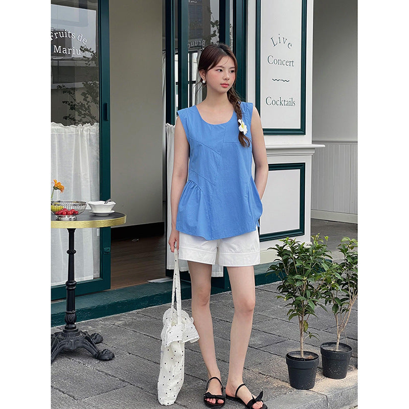 Damen Bluse mit Volant und modernem Wickeldesign WW