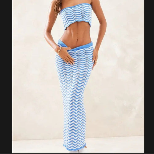 Damen Bandeau-Kleid mit schickem Häkel-Design WW