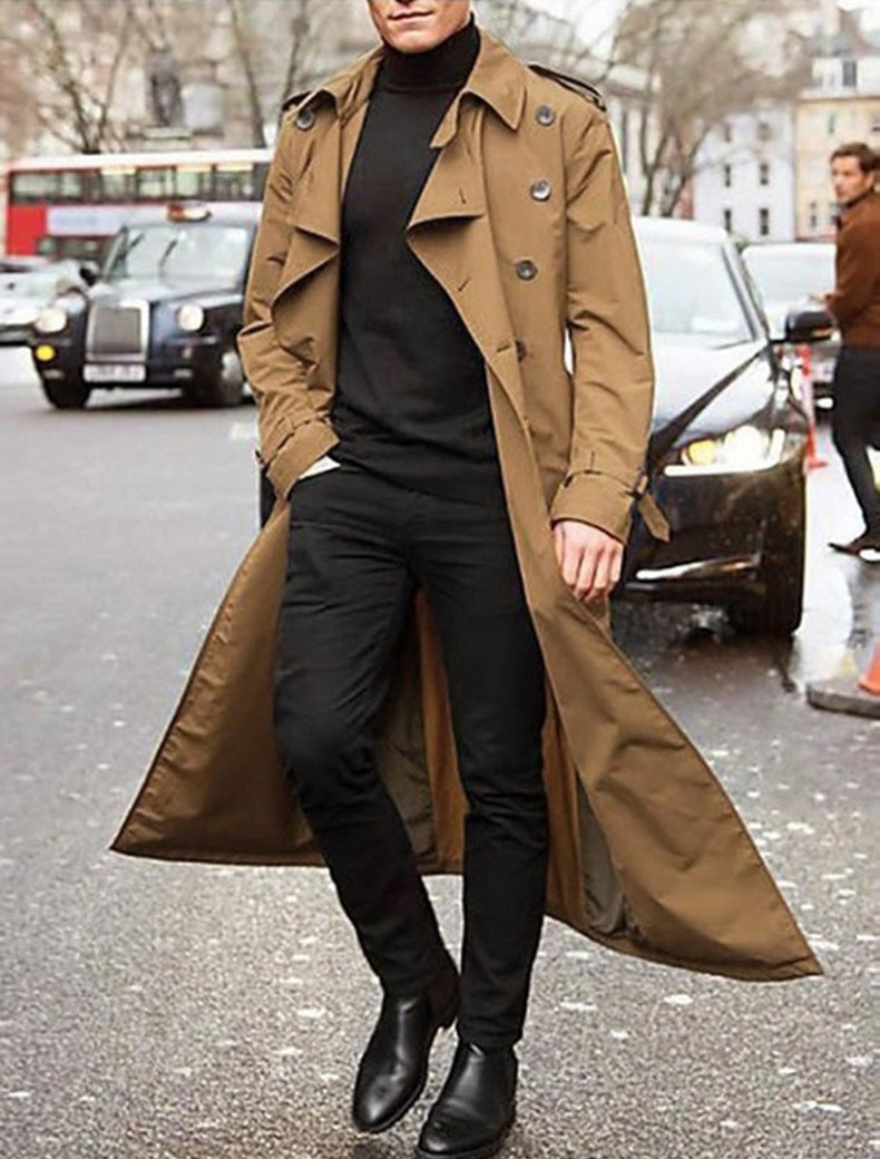 W&W Mode | Trenchcoat Mit Gekerbtem Revers Und Taschen Für Herren
