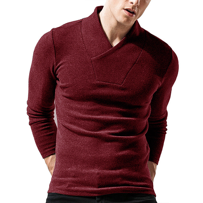 Herren Pullover mit modernem Kragen und feiner Struktur WW