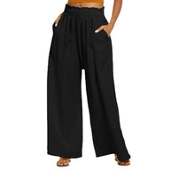 Damen Weite Freizeithose mit elastischem Bund und praktischen Taschen WW